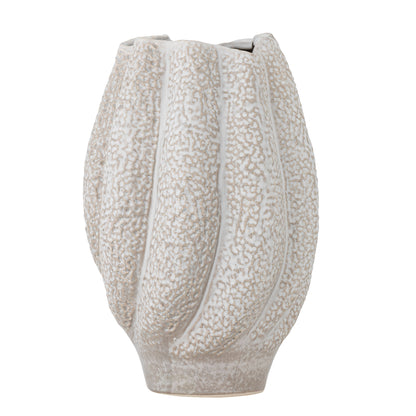 Bloomingville Cove Vase, White, Stoneware