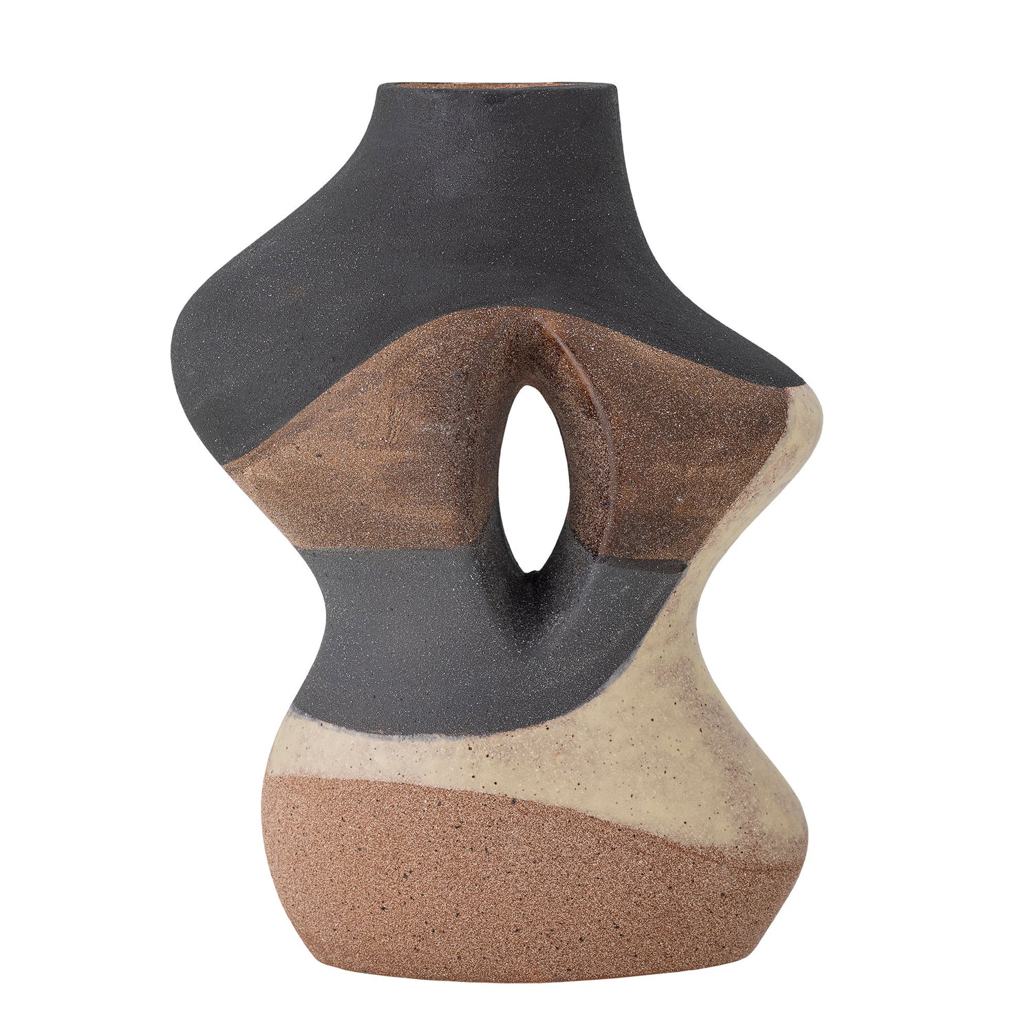 Bloomingville Vica Vase, Brown, Stoneware