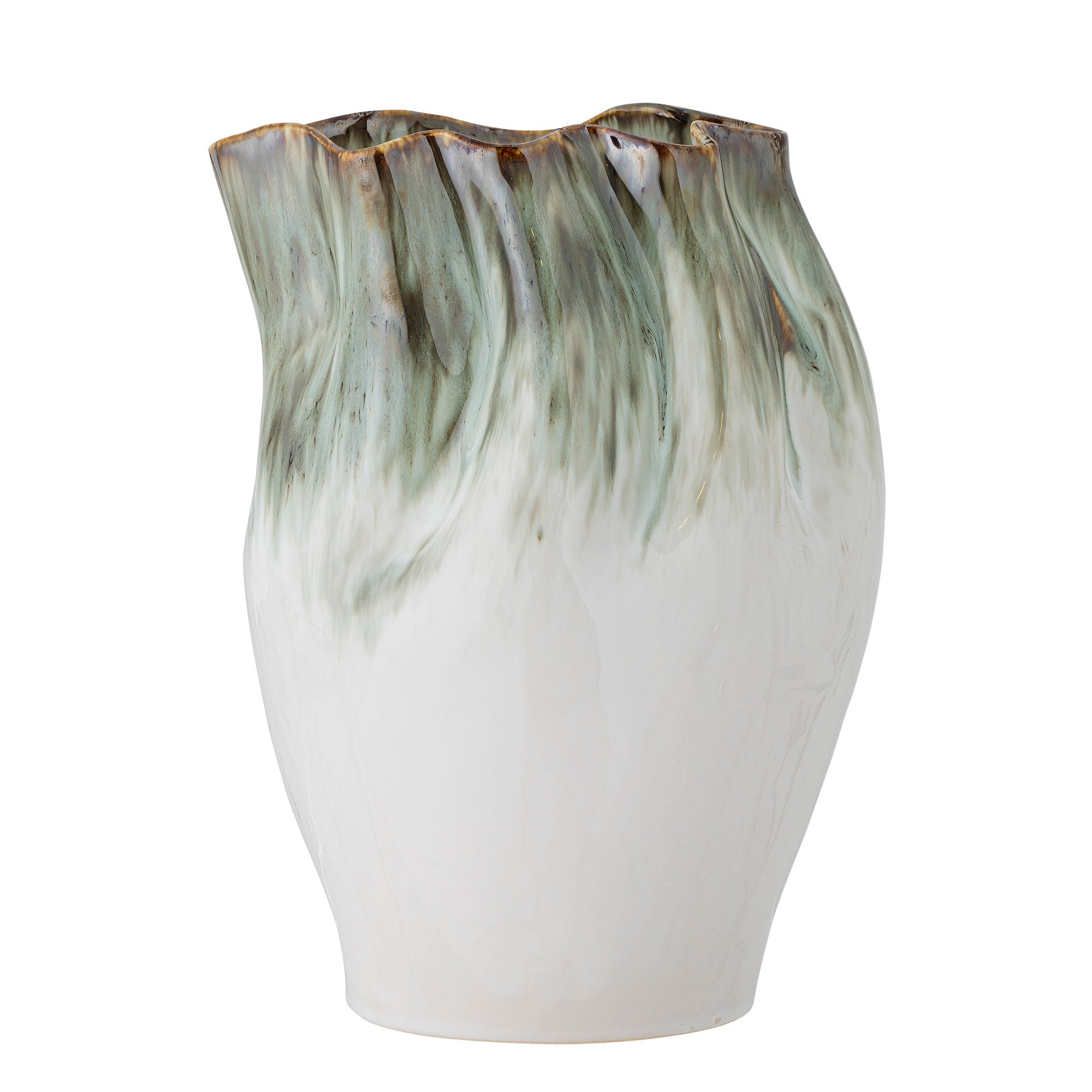 Bloomingville Nisha Vase, Green, Stoneware