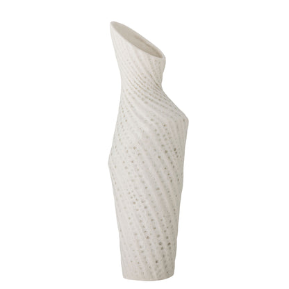 Creative Collection Fikla Vase, White, Stoneware