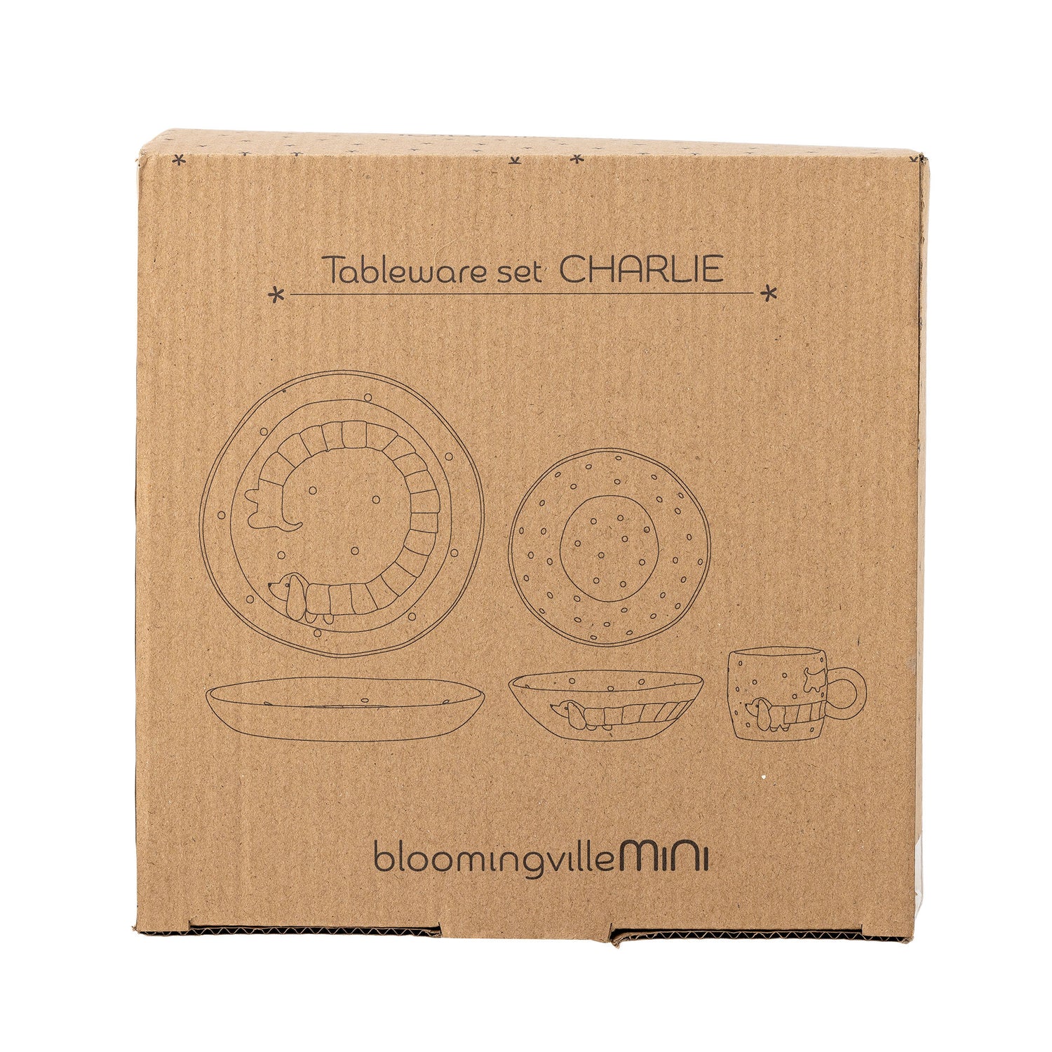 Bloomingville Mini Charlie Stud Set, Blue, Stoneware