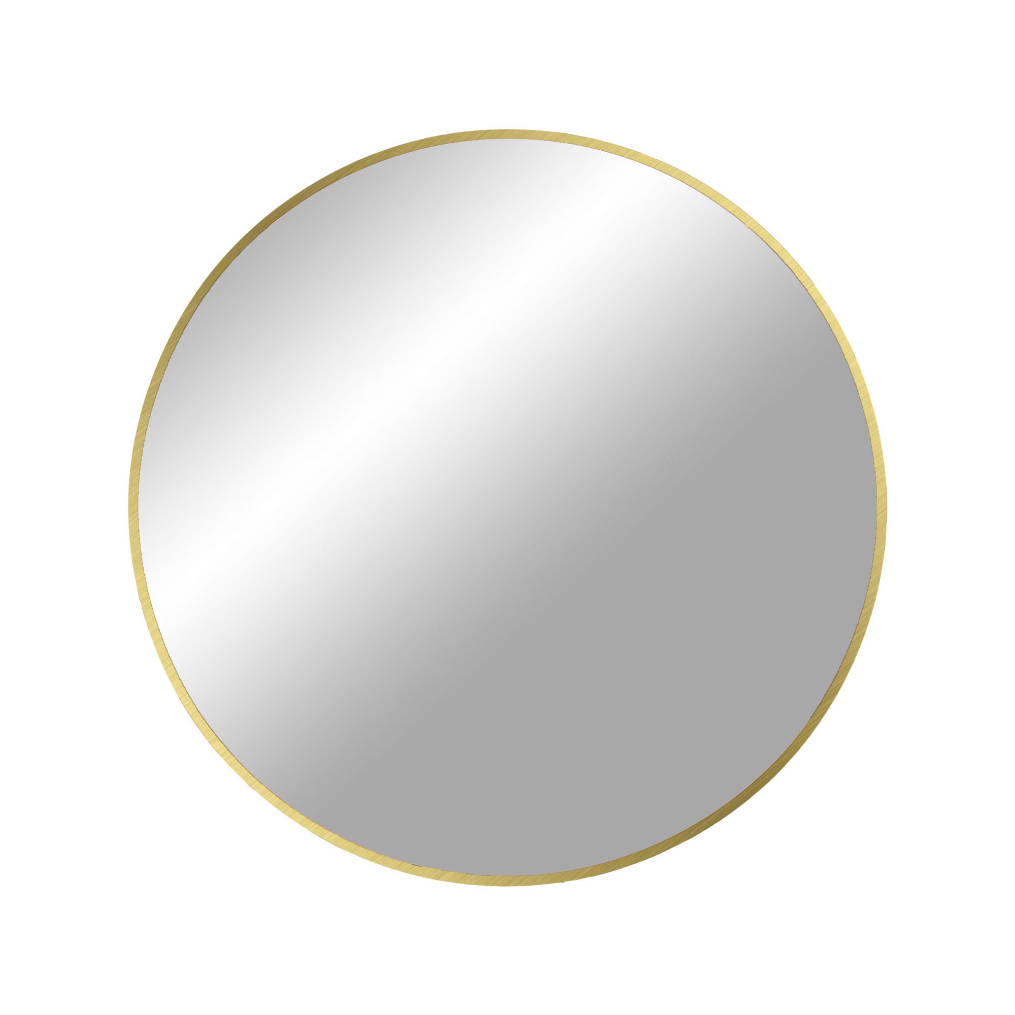 Madrid mirror - mirror in aluminum, brass look, Ø60 cm