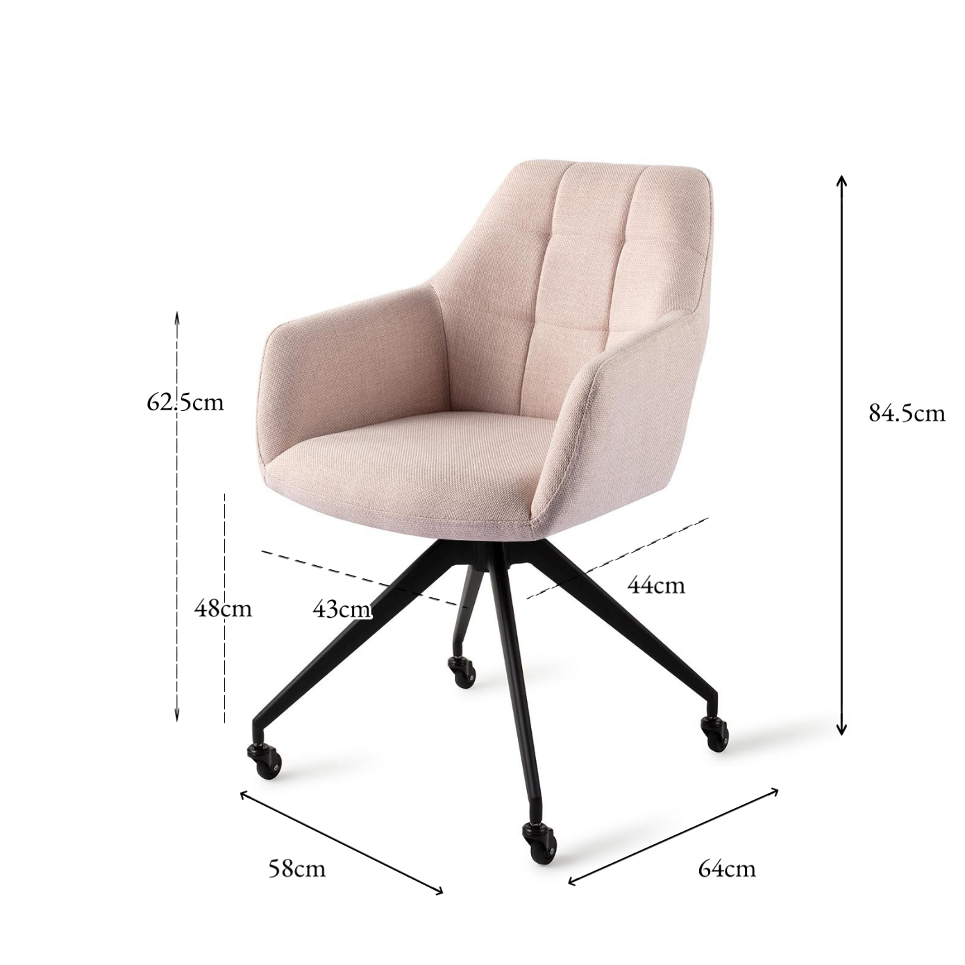 Noto Dining Chair Petal Pink