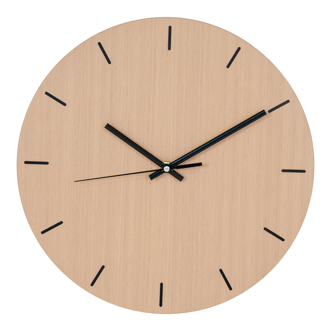 Asti wall clock - wall clock in steel, wooden structure, round, Ø30 cm