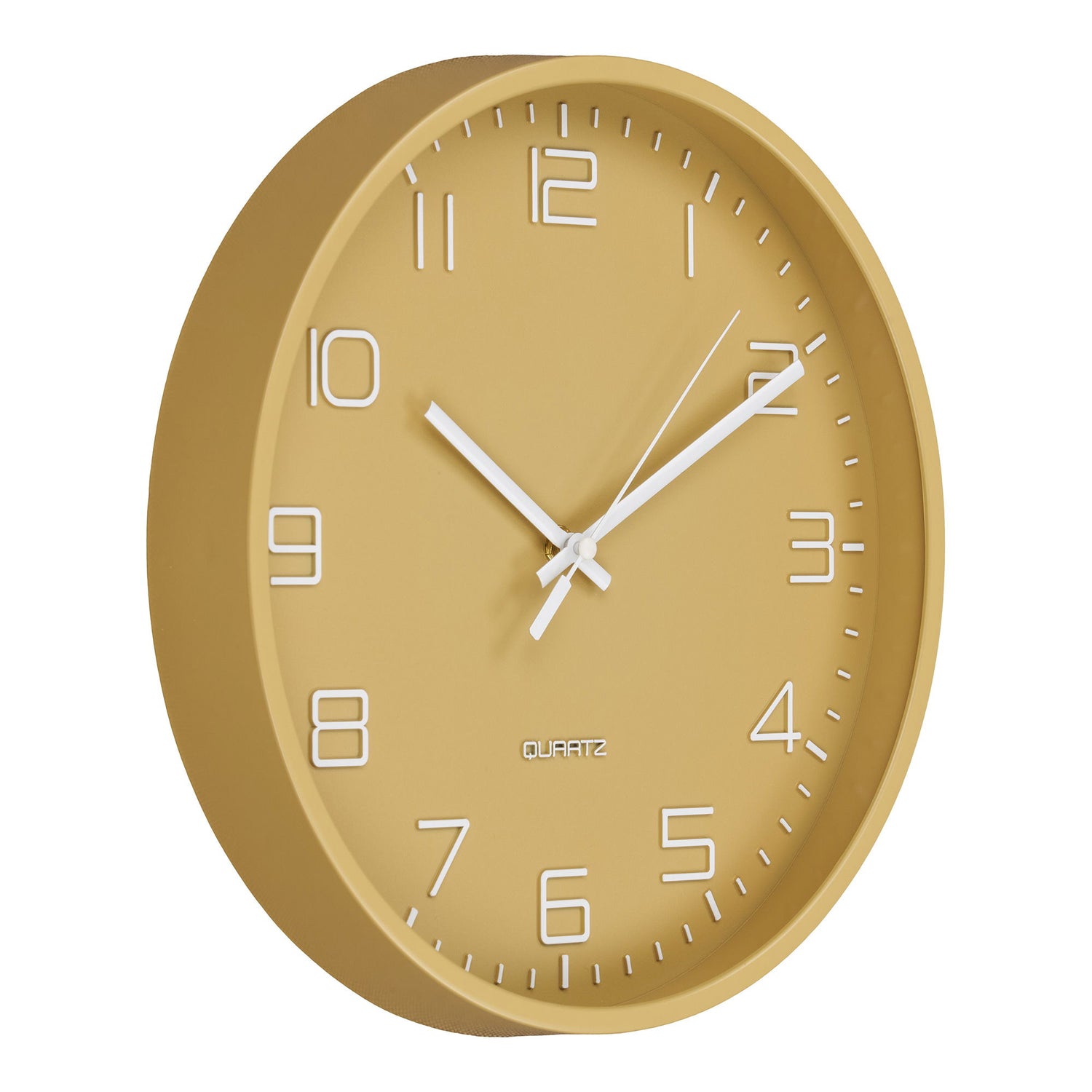 Rosolini wall clock - wall clock, ocher, silent Ø30 cm