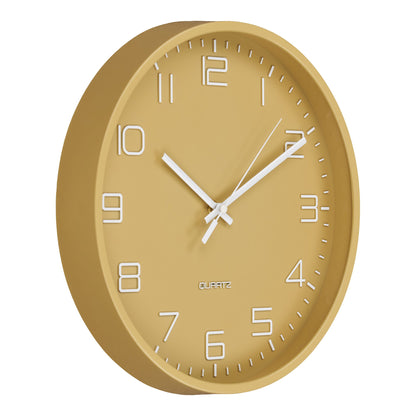 Rosolini wall clock - wall clock, ocher, silent Ø30 cm