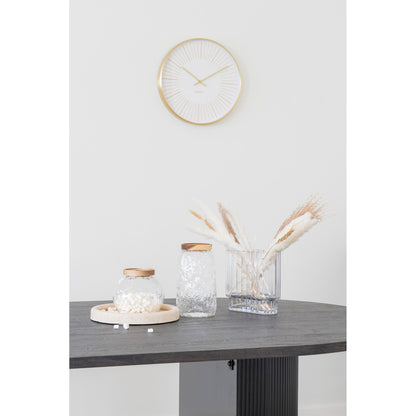 Wall clock, aluminum, gold, silent&lt;br&gt;Ø40 cm