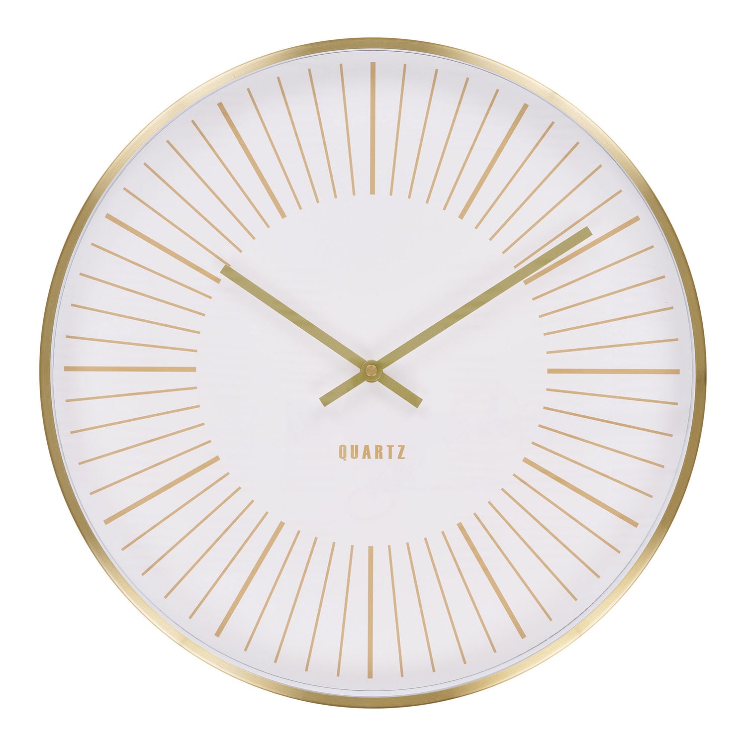 Wall clock, aluminum, gold, silent&lt;br&gt;Ø40 cm