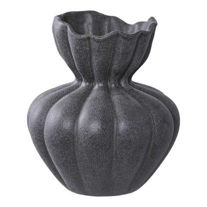 Vase - Vase, Ceramics, Black Ø17,2x19.4 cm