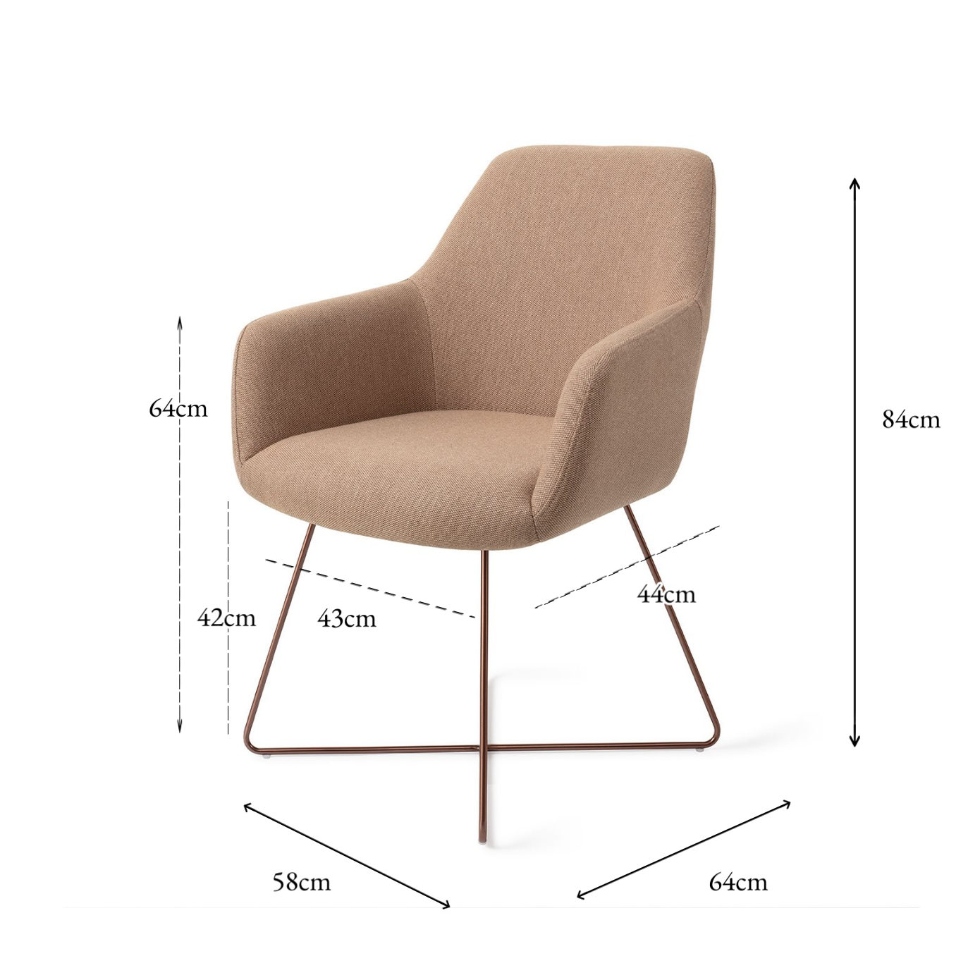 HIROO DINING CHAIR WHISPER WHEAT