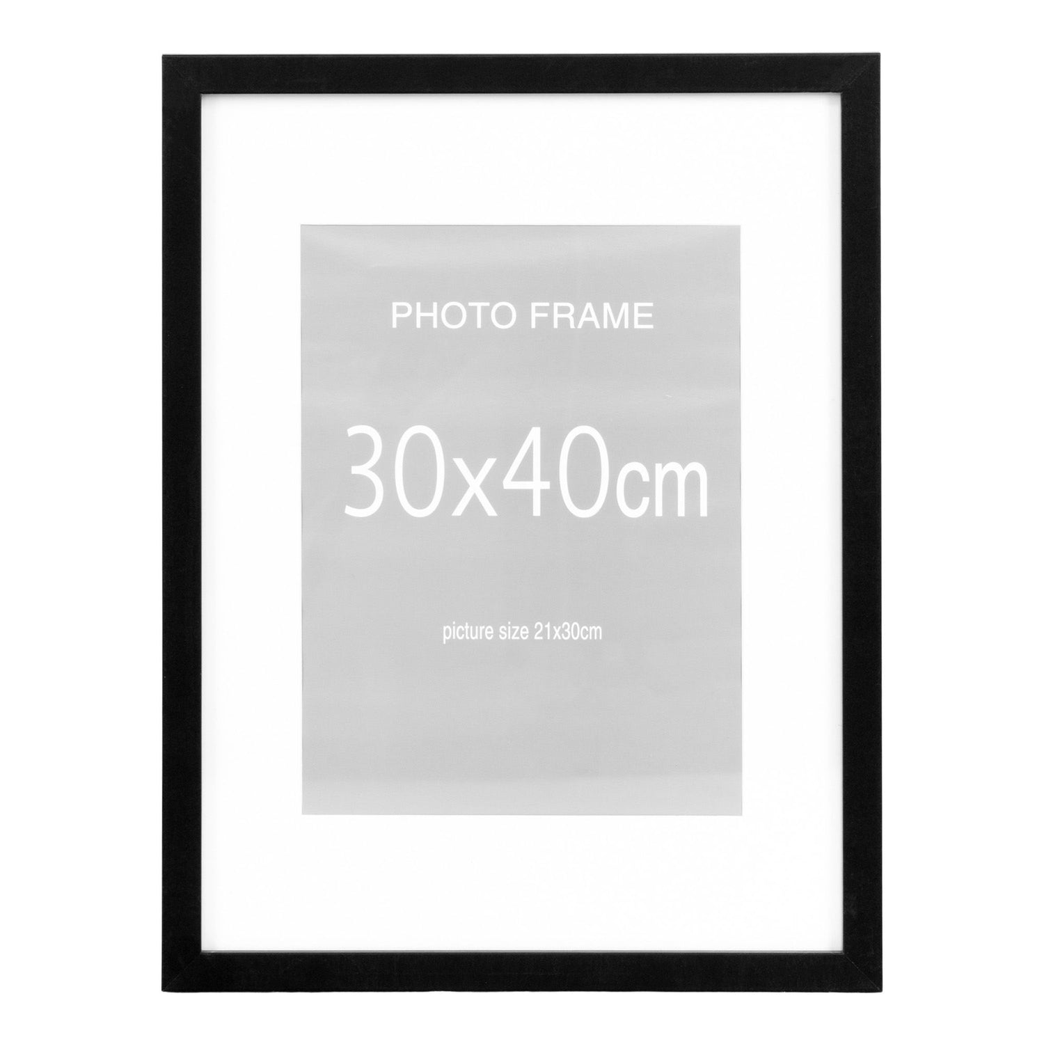 Frame Display, 7 pcs. Black and 8 pcs. Nature 30x40 cm