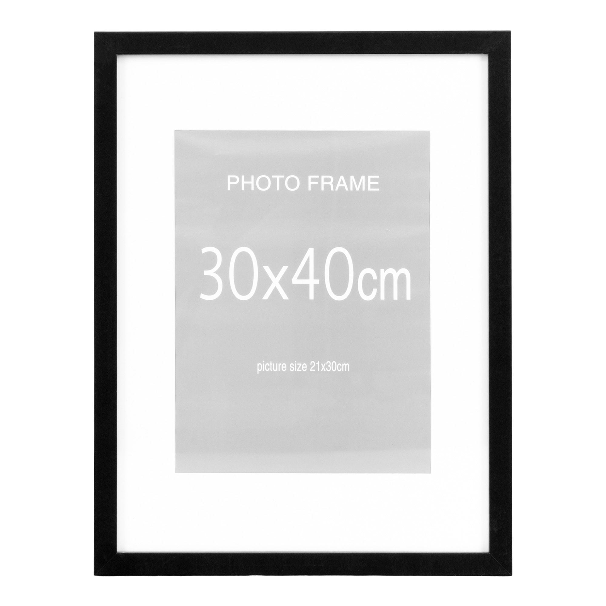 Frame Display, 7 pcs. Black and 8 pcs. Nature 30x40 cm