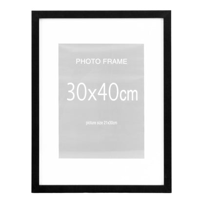 Frame Display, 7 pcs. Black and 8 pcs. Nature 30x40 cm