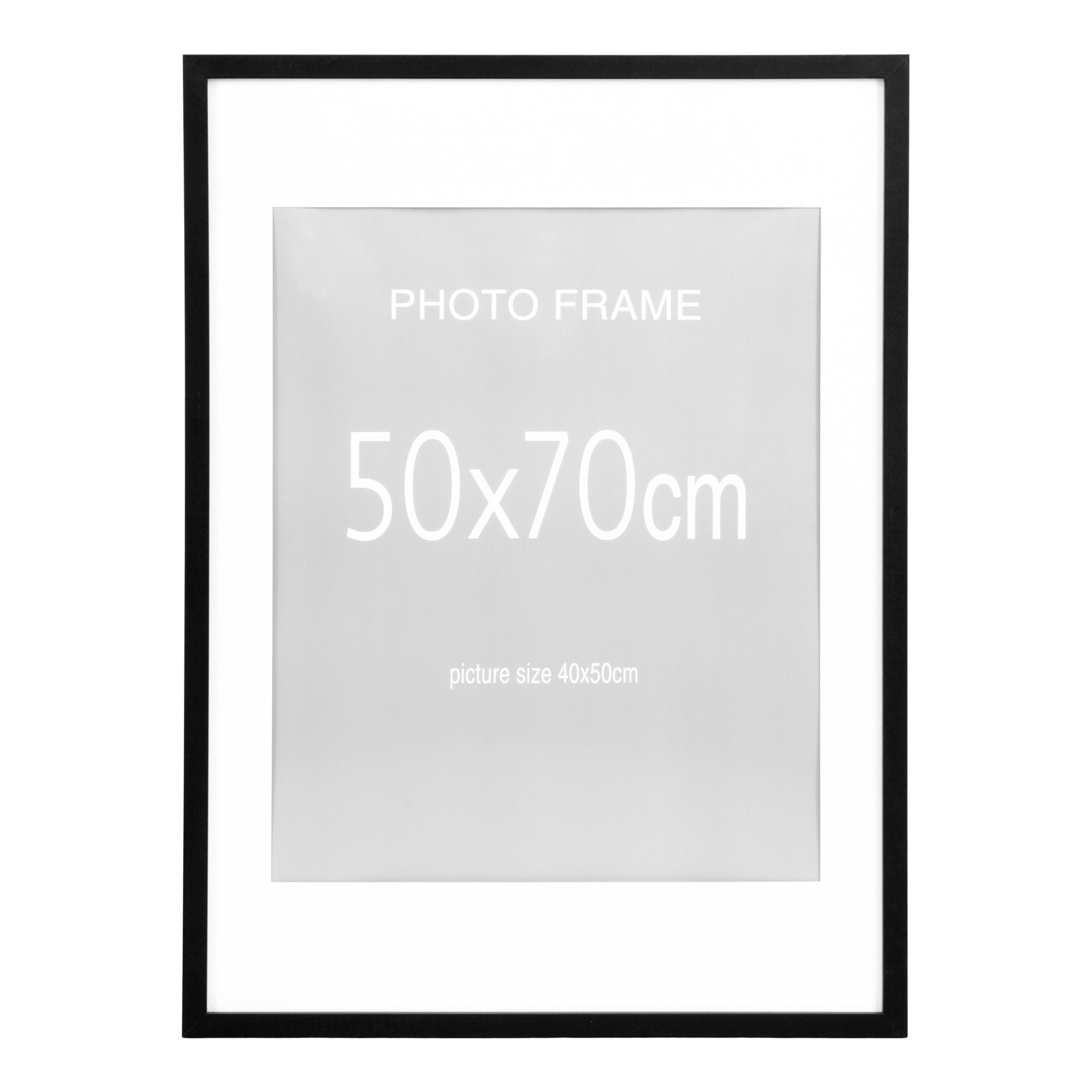 Frame Display, 7 pcs. Black and 8 pcs. Nature 50x70 cm