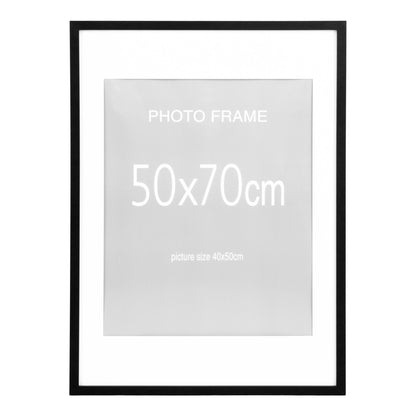 Frame Display, 7 pcs. Black and 8 pcs. Nature 50x70 cm