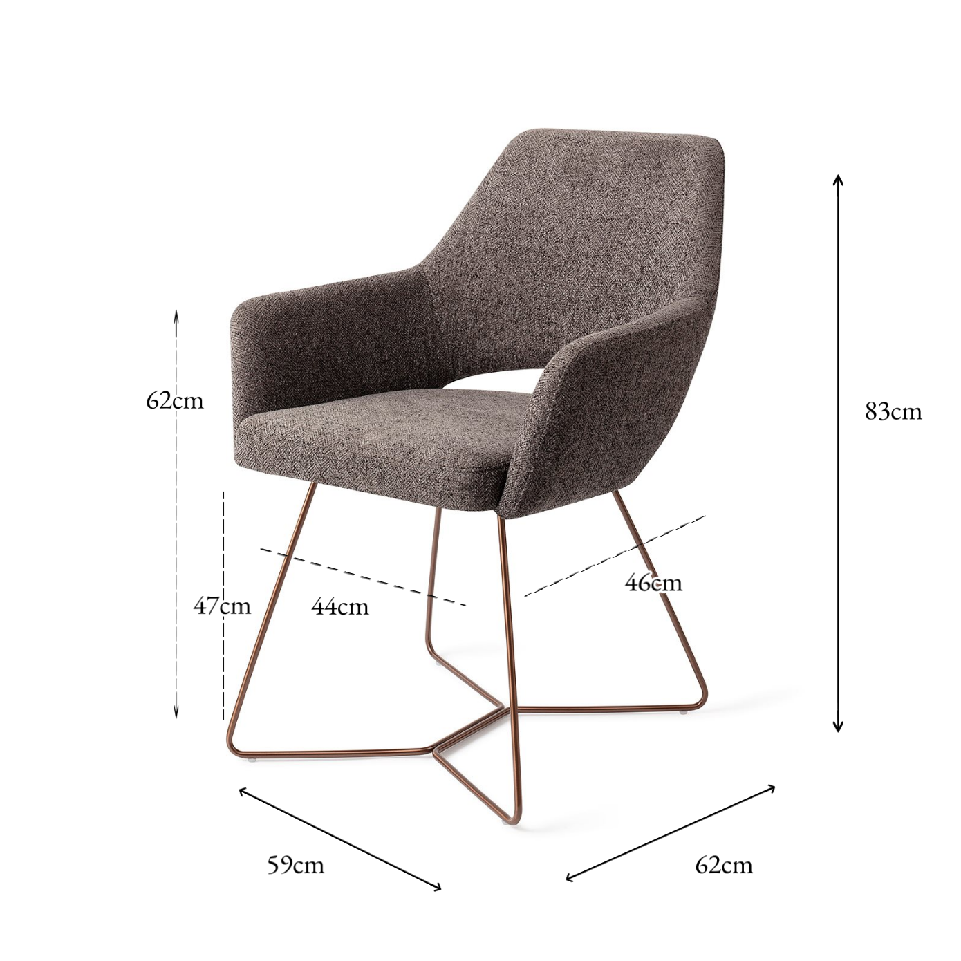 Yanai Dining Chair Amazing Gray