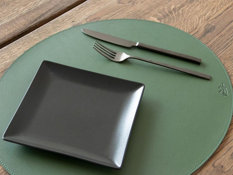 Oval cover napkin // Green PU - SOFT