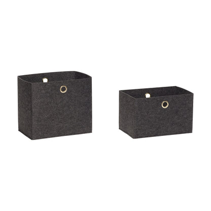 Field Basket square gray (set of 2) - 40x25xH35, 40x25xH25cm