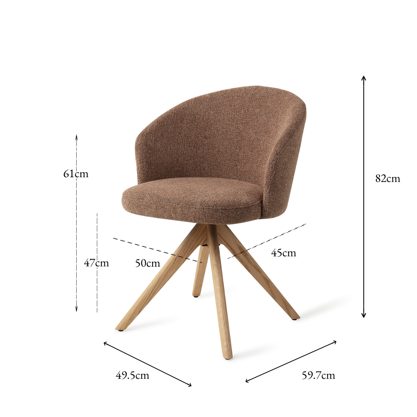 Niimi Dining Chair Marron