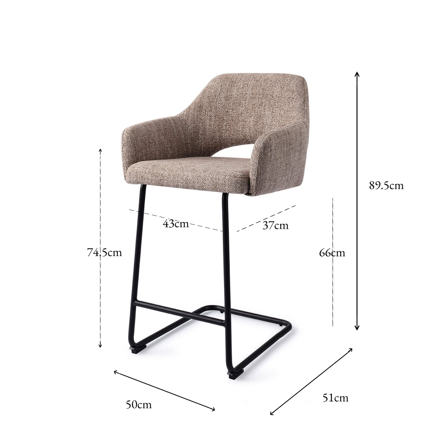 Yanai bar chair biscuit beach