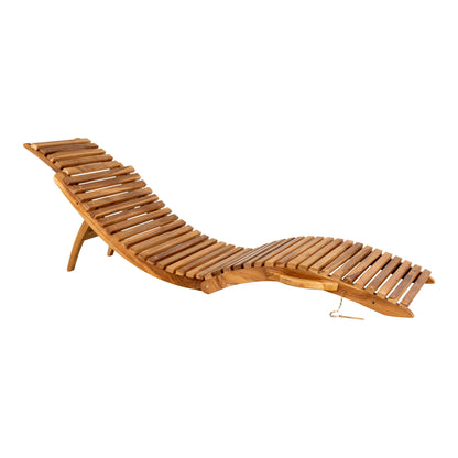 Arrieta teak sun lounger - sun lounger in teak, nature