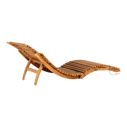 Arrieta teak sun lounger - sun lounger in teak, nature