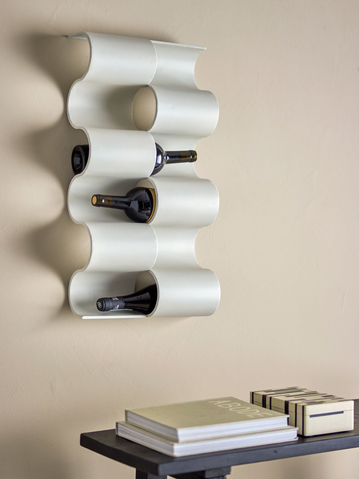 Bloomingville Montes wine rack, gray, metal