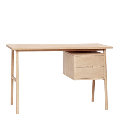 Hübsch - desk w/drawers, oak, FSC, nature - 120x57xH75cm