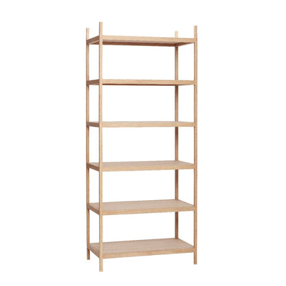 Hübsch - Shelf M/6 Shelves, Oak, FSC - 80x45xH190cm