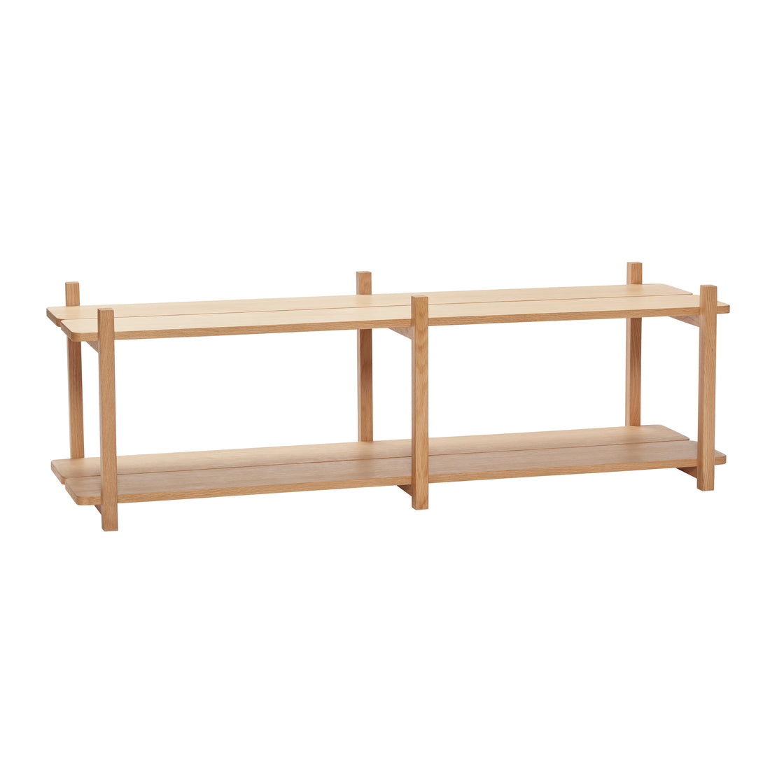 Hübsch - Shelf M/2 Shelves, Oak, FSC - 150x45xH47cm