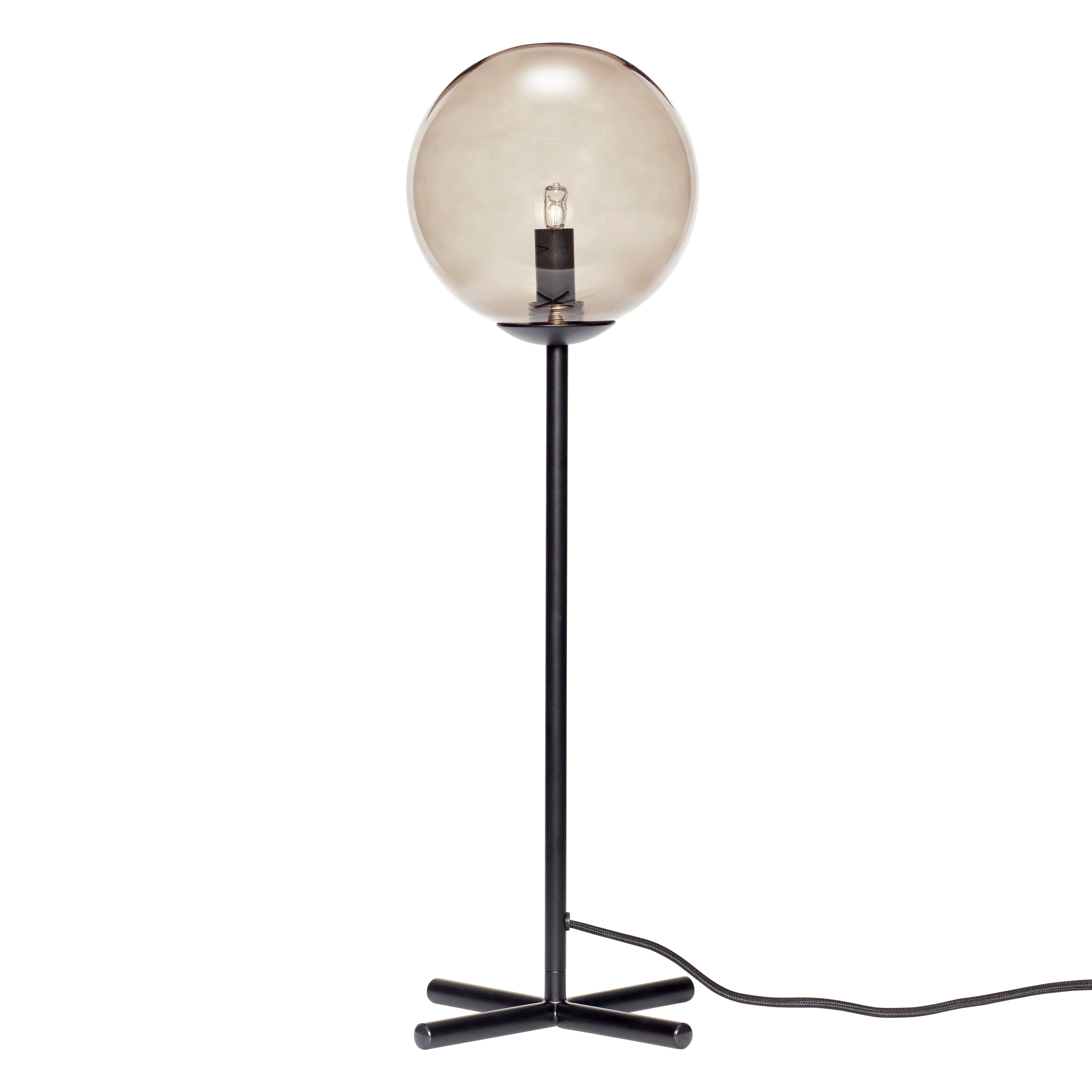 Hübsch Champ table lamp black/smoke color