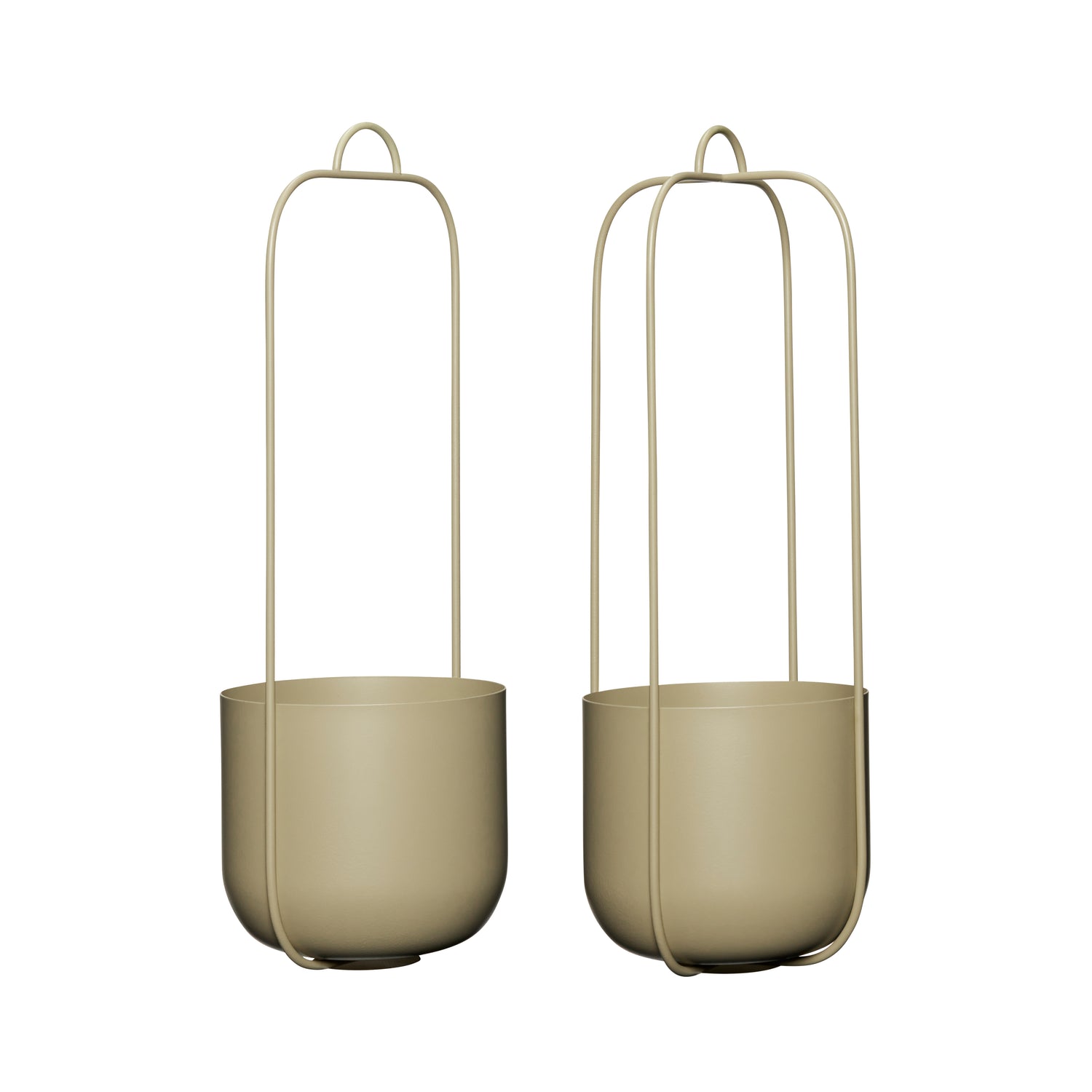 Hübsch Lotus Hangpot Khaki (set of 2)