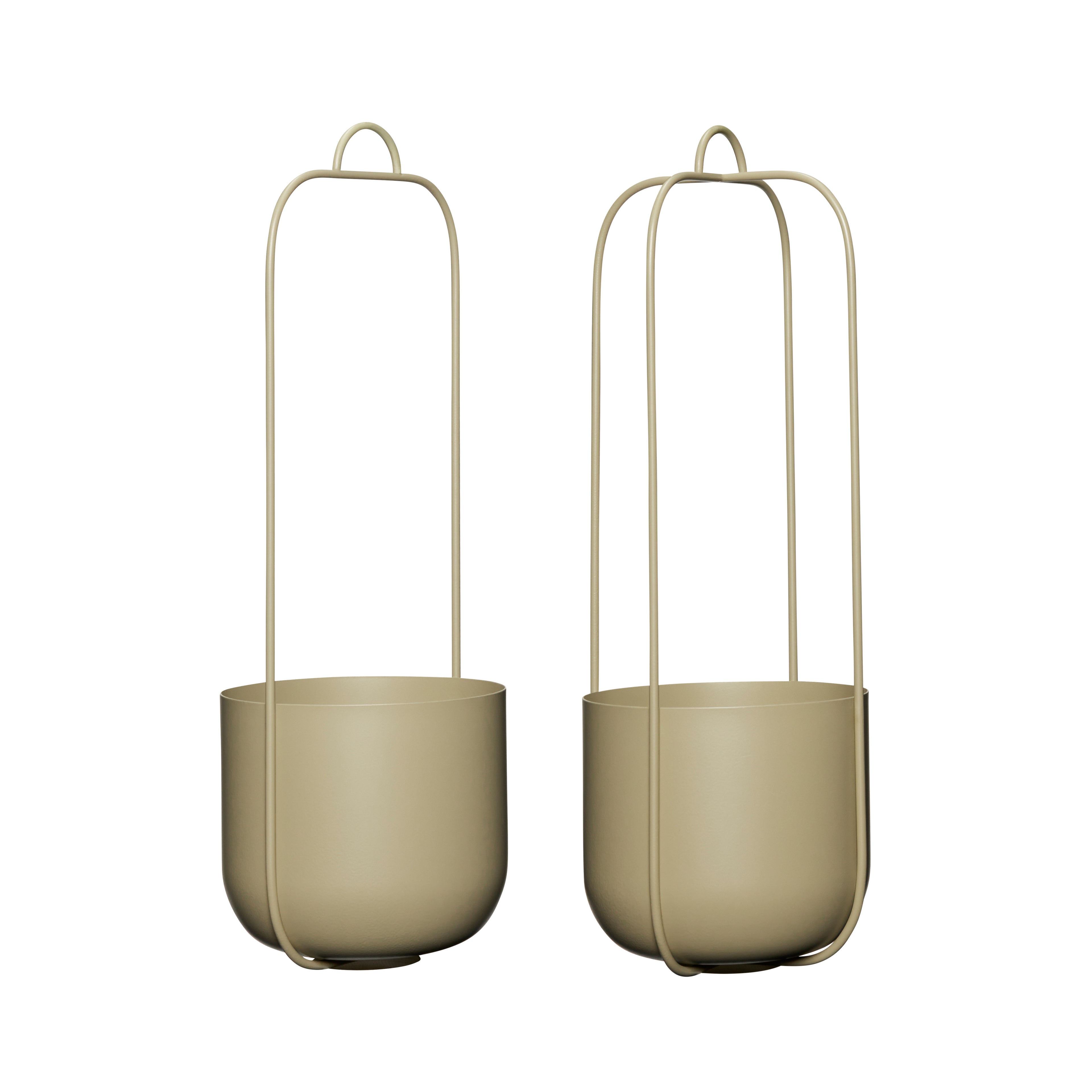 Hübsch Lotus Hangpot Khaki (set of 2)