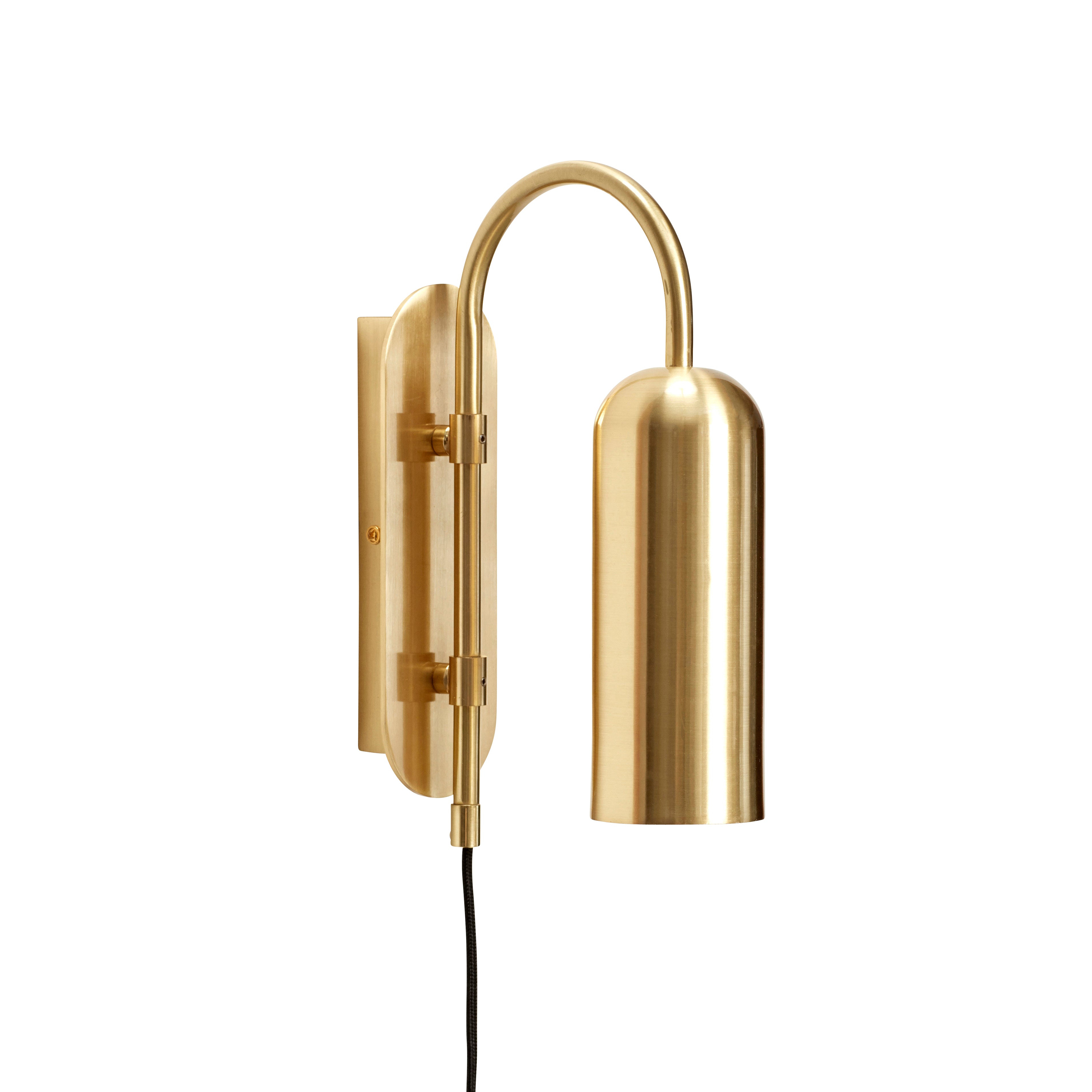 Hübsch zenith wall lamp brass color