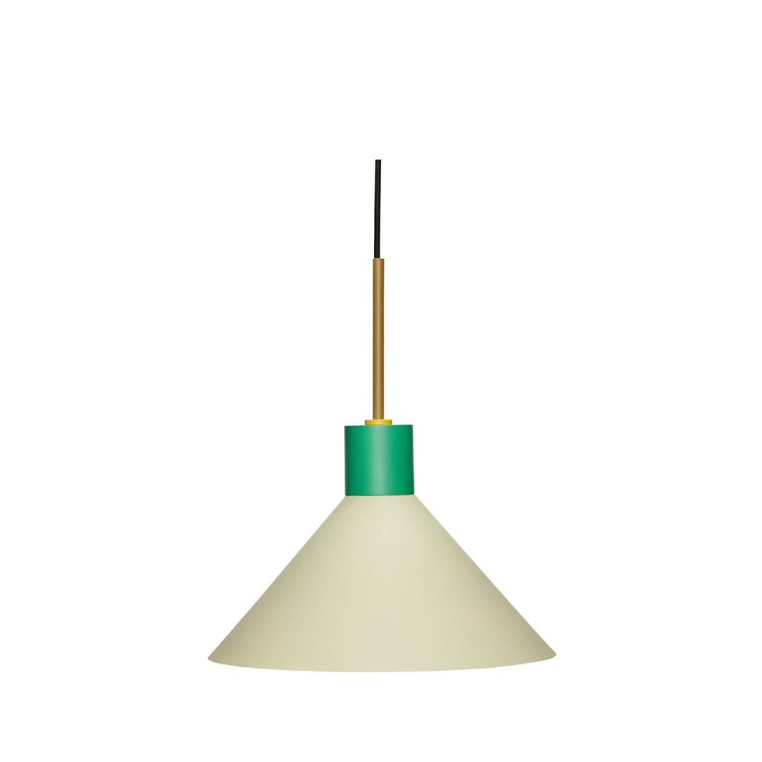 Hübsch - lamp, metal, brown/yellow/green - Ø35XH38cm