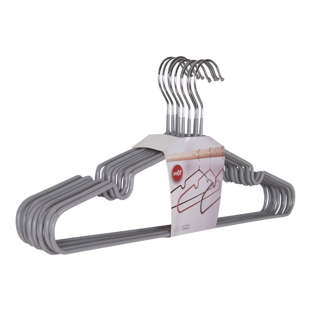 Massa hangers - metal hangers with gray coating, set of 10