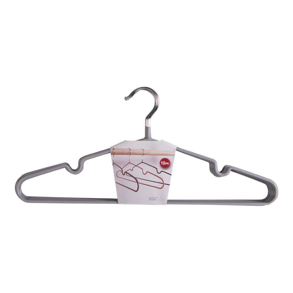 Massa hangers - metal hangers with gray coating, set of 10