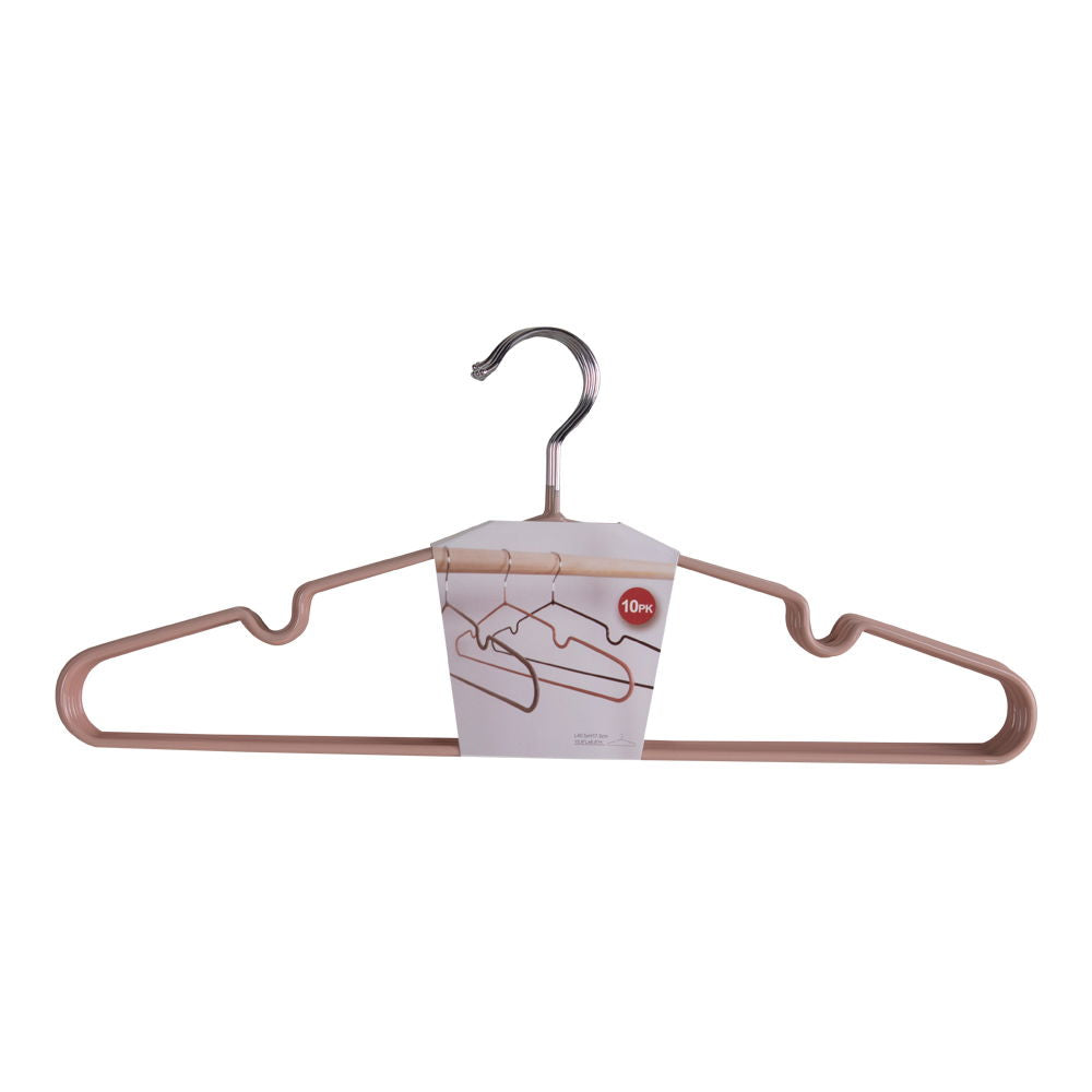 Massa hangers - metal hangers with pink coating, set of 10