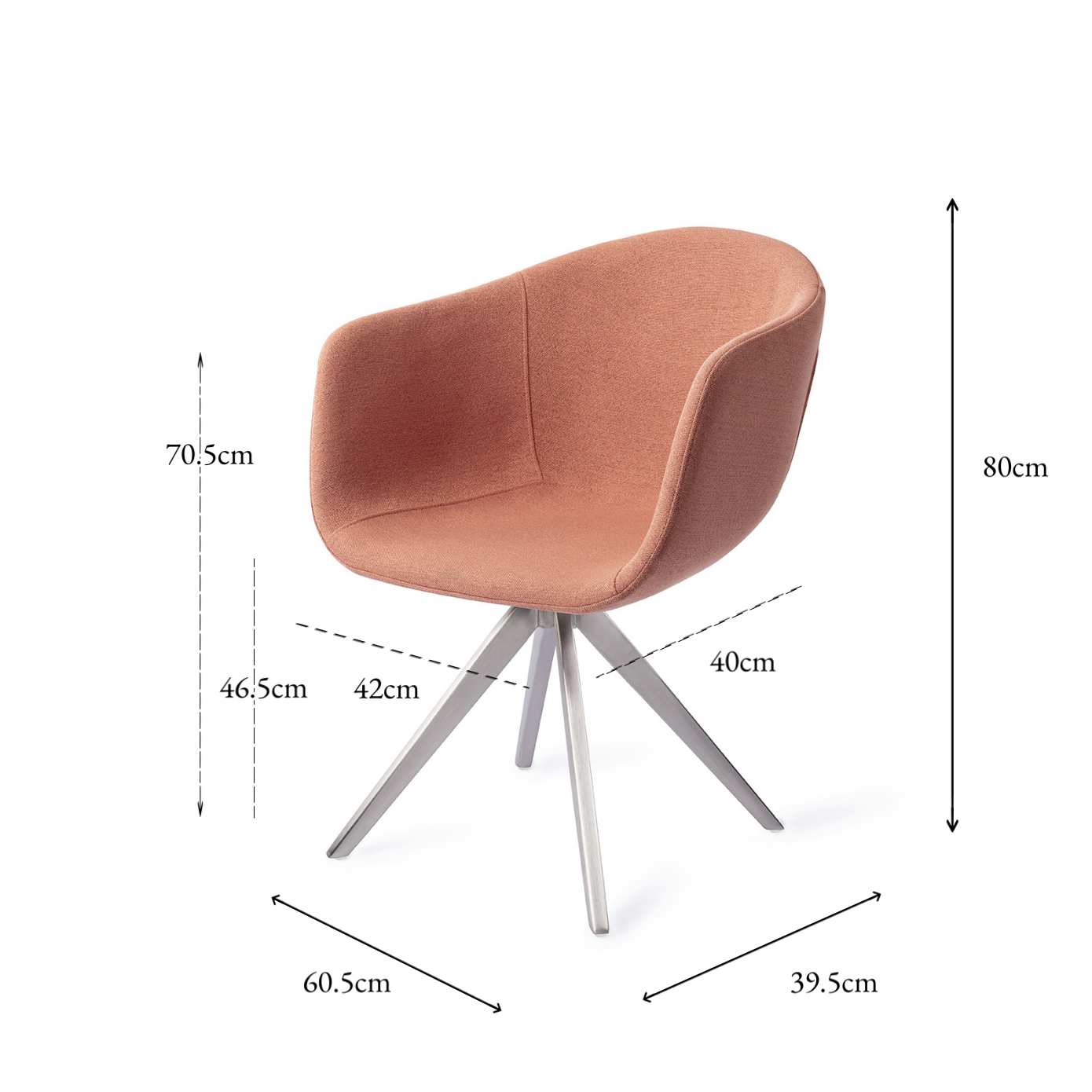 Yuni Dining Chair Coral Crush