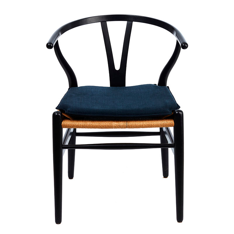 Cushion to Hans J. Wegner Y-chair Ch24 in black fabric padding