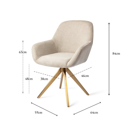 Kushi Dining Chair Ivory Ivy