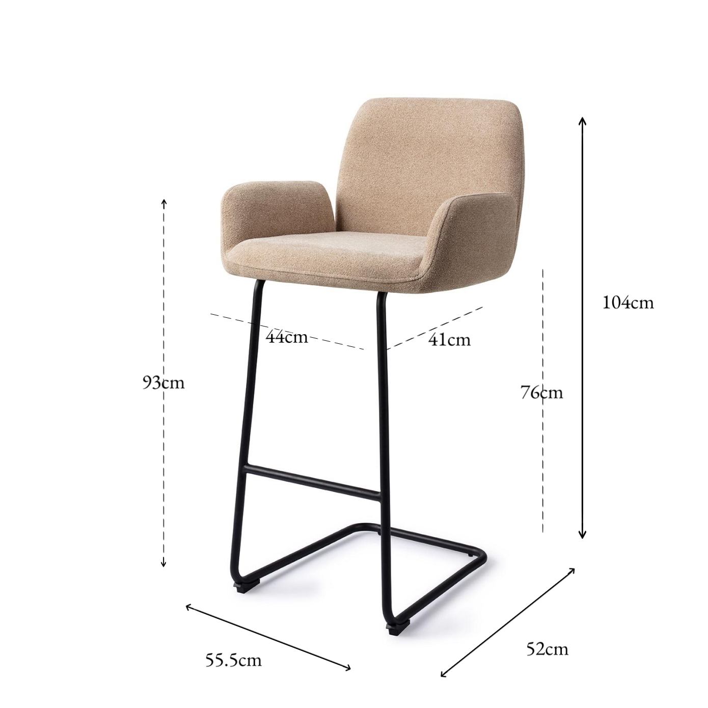 Misaki Bar Chair Funky Fudge