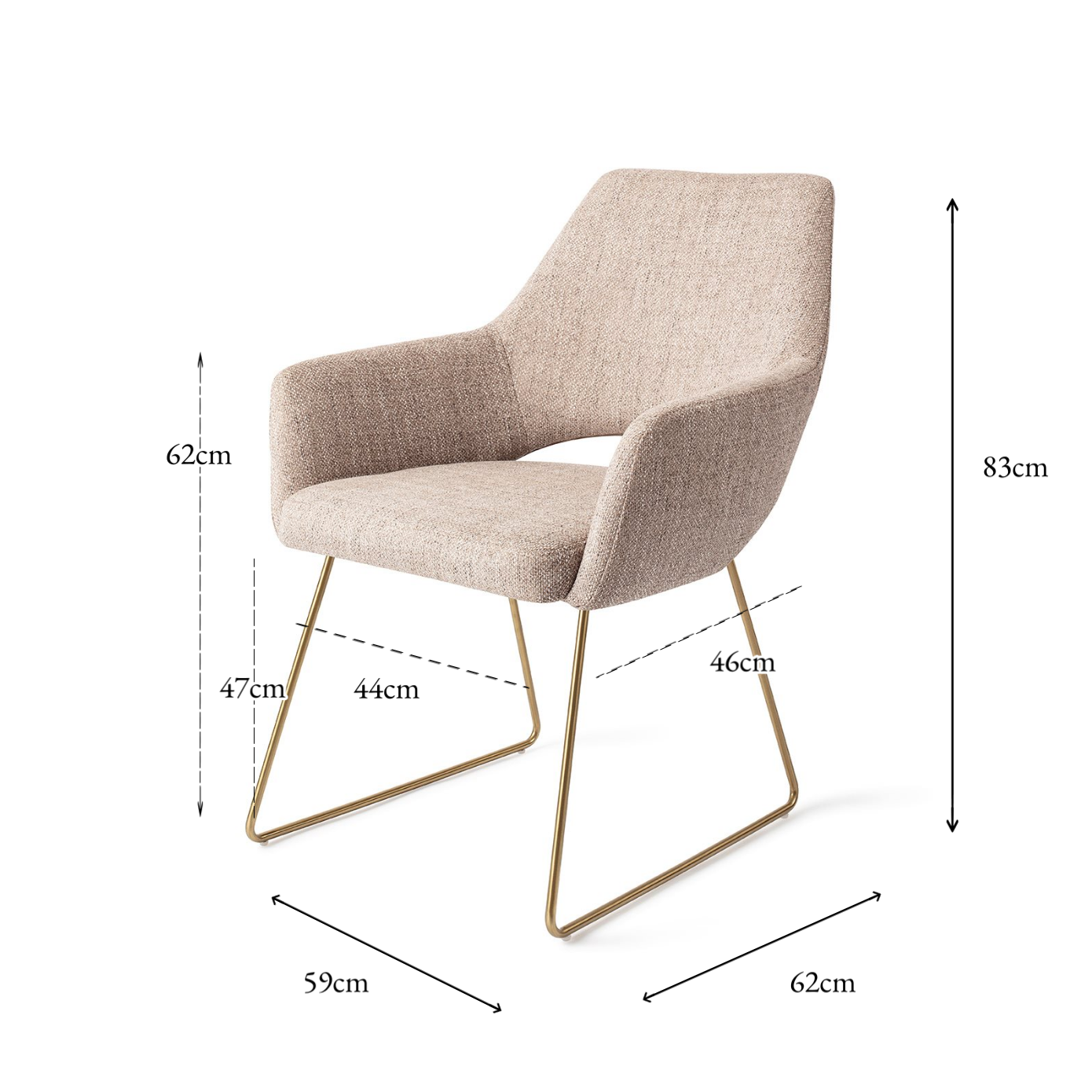 Yanai Dining Chair Biscuit Beach