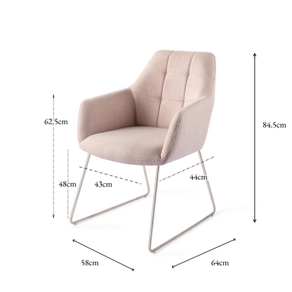 Noto Dining Chair Petal Pink