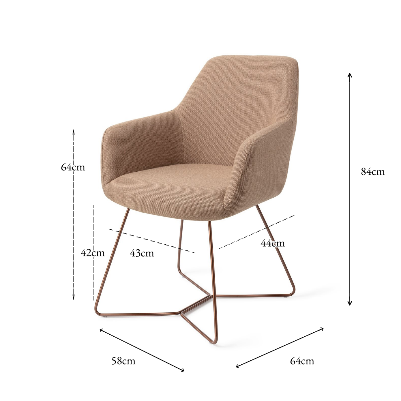 HIROO DINING CHAIR WHISPER WHEAT