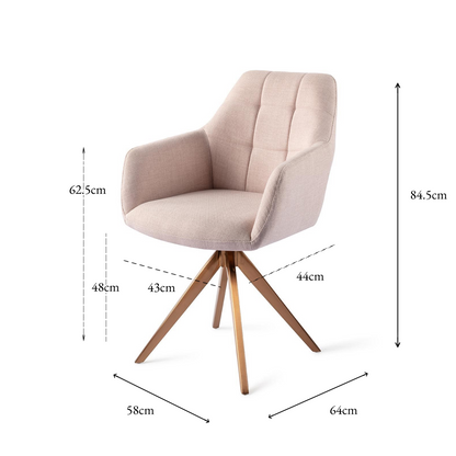 Noto Dining Chair Petal Pink