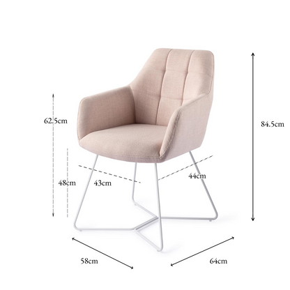 Noto Dining Chair Petal Pink