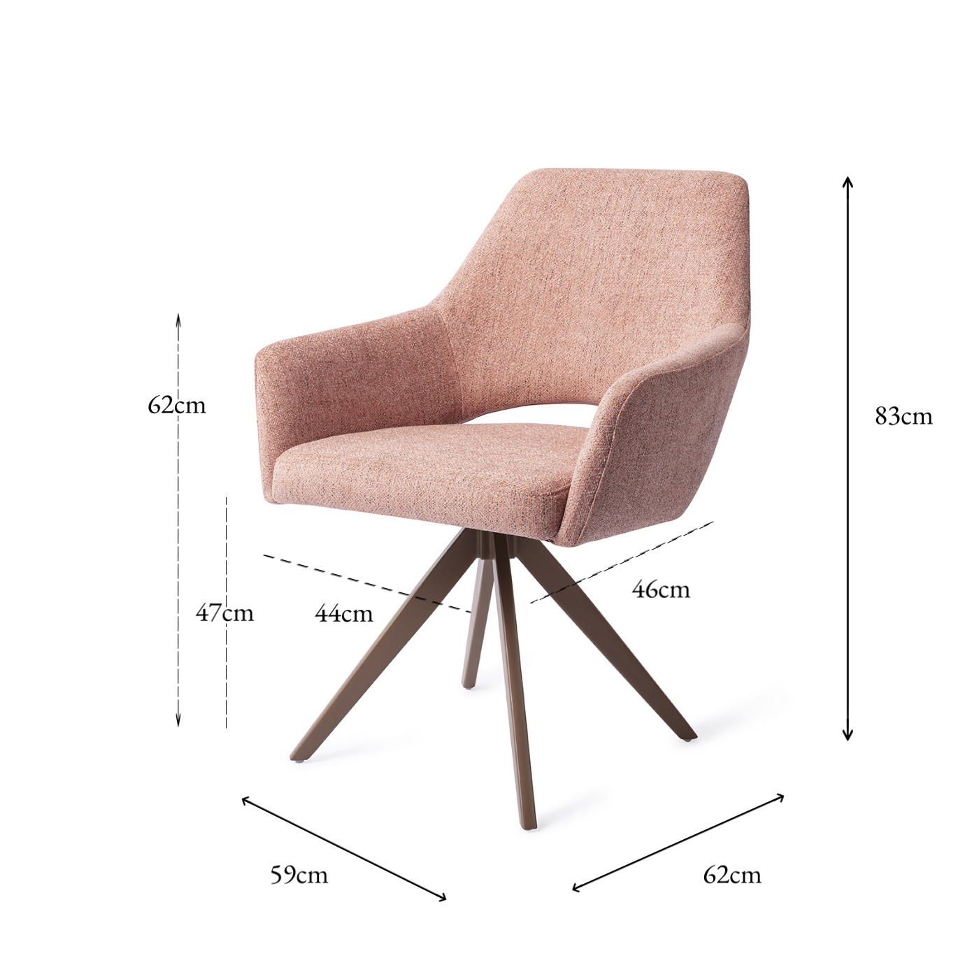 Yanai Dining Chair Pink Punch