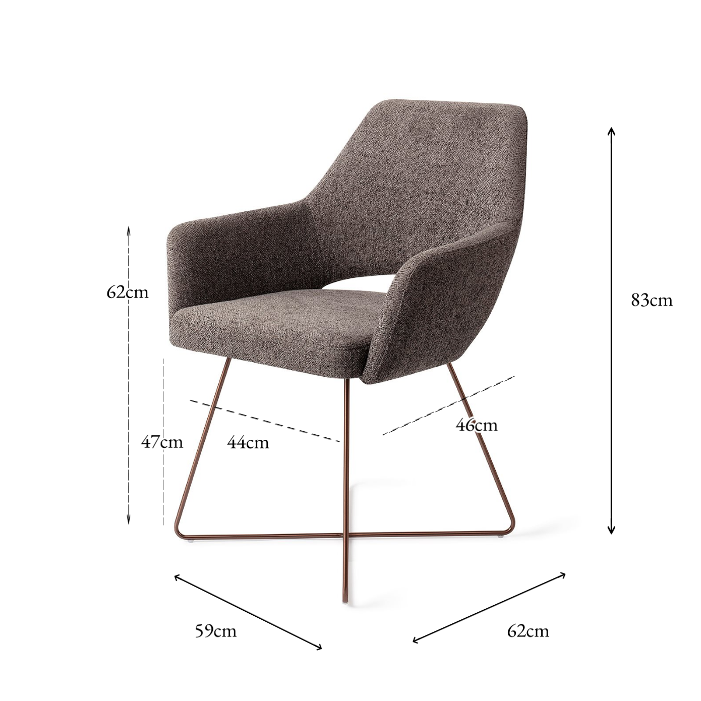 Yanai Dining Chair Amazing Gray