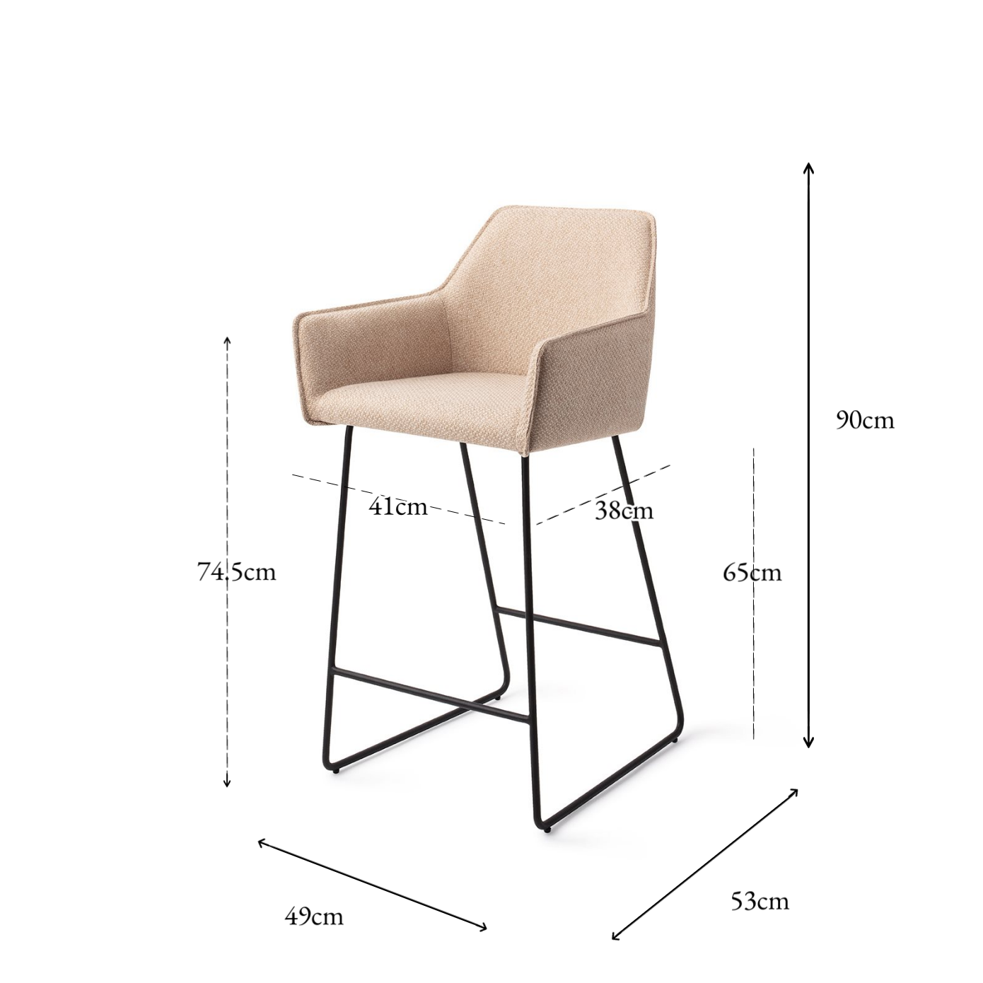 Hofu Bar Chair Wild Walnut